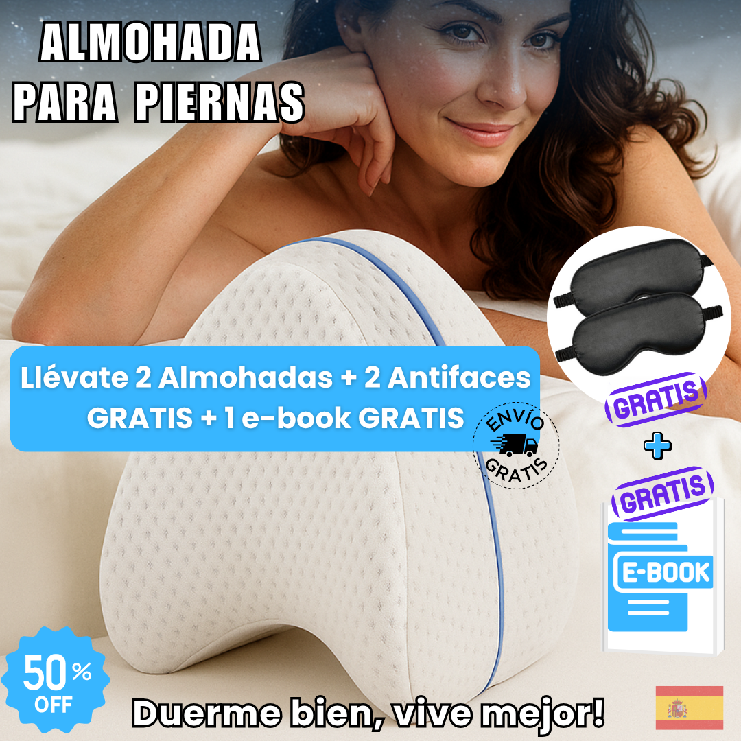 ALMOHADA PARA PIERNAS. Recomendada por profesionales. Alivia tus dolores desde la primera noche y mejora tu descanso!