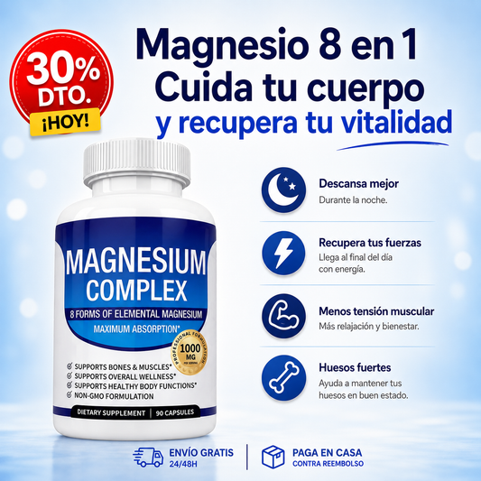 🔋Magnesio 8 en 1 | Cuida tu cuerpo y recupera tu vitalidad